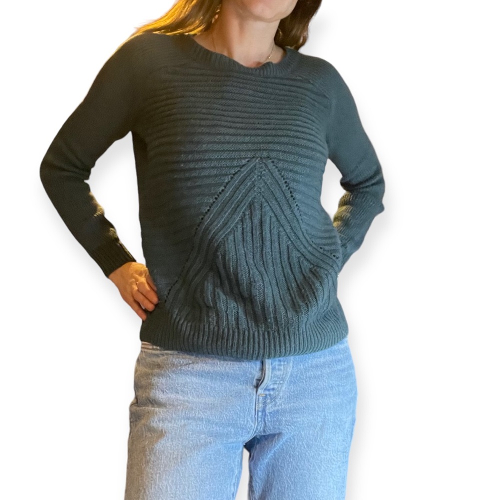 Olive and Oak Dark Teal Chunky Knit Sweater